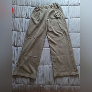 aerie Black Wide-Leg Sweatpants